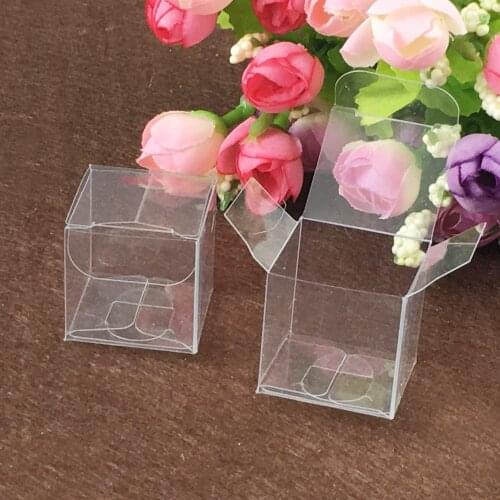 100pcs Square Plastic Box Storage PVC Box Clear Transparent Boxes For Gift Boxes Wedding/Tool/Food/Jewelry Packaging Display DIY