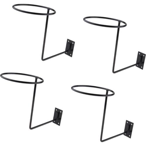 4x Aluminum Motorcycle Accessories, Helmet Holder Hanger Rack Wall Mounted Hook for Coats, Hats, Caps, Black