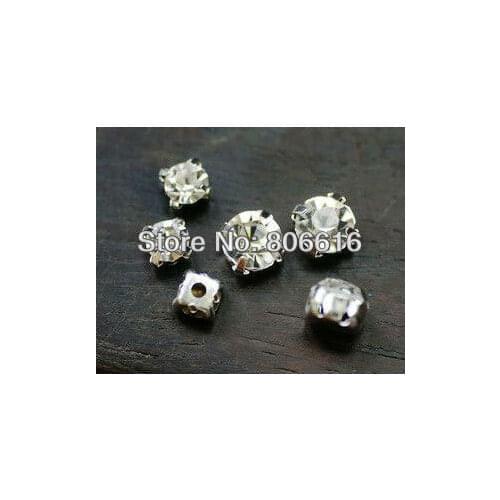 5MM 720Pcs High Quanlity Clear Crystal Rhinestones & Collet Jewelry Beads