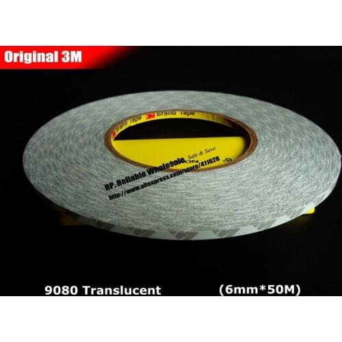 6mm*50 meters) 3M 9080 Double Sided Adhesive Tape for PhoneTablet Screen Dispaly, LED Strip Adhesive, Common Using
