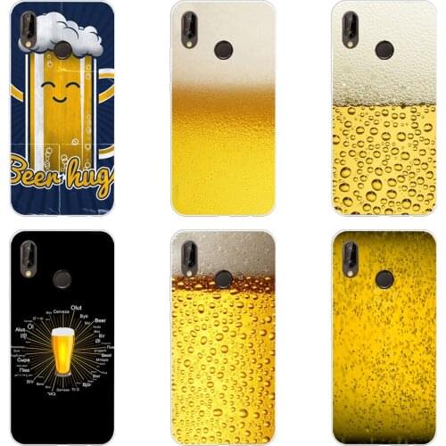 84H Beer Cool Soft Silicone Tpu Cover Case for huawei p 20 lite pro y6 2017 mate 10 lite