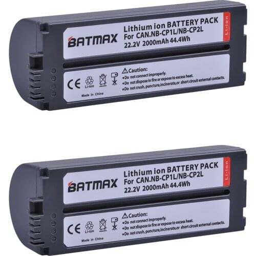 2Pcs 2000mAh NB-CP2L NB CP2L Battery for Canon NB-CP1L CP2L SELPHY CP100 CP200 CP300 CP330 CP400 CP730 CP770 CP780 CP790 CP800