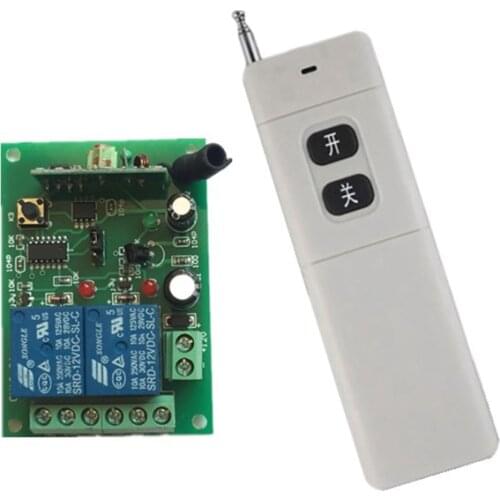 3000M DC 12V 24V 2 CH 2CH RF Wireless Remote Control Light Motor Switch System,Transmitter + Receiver,Momentary