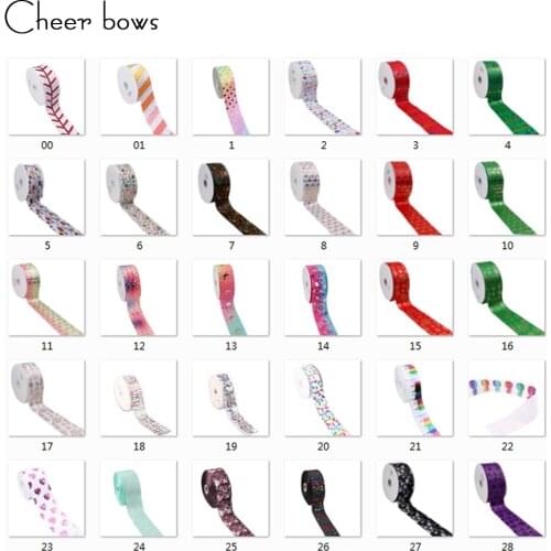 Wholesale Grosgrain Ribbon Type Bronzing Printing Ribbon DIY Hairbows Accessories Home Textile Printed Ribbon 50/100yard