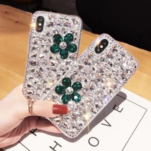 Bling Glitter Rhinestone Phone Case For iphone 12 pro max 12 mini 11 pro x xs max xr 6 s 7 8 plus Luxury Diamond Back Cover Case