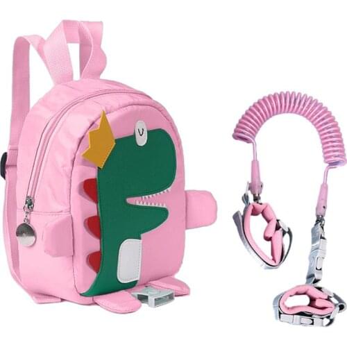 Childrens Backpack Cute Print Cartoon Little Dinosaur Anti-lost Children School Bags For Boys Girls Toddler Kids Backpack Gifts
