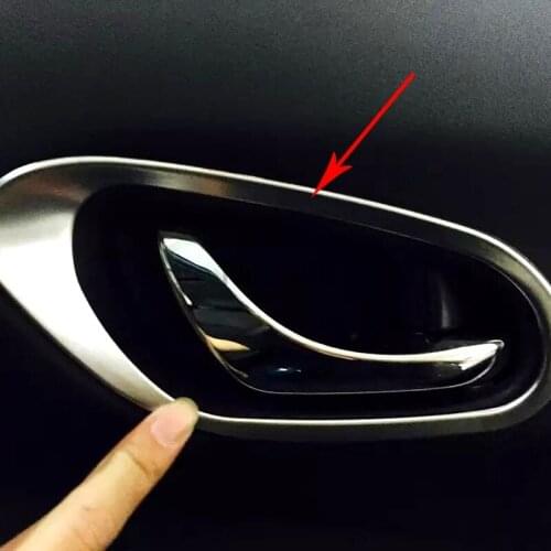 For Nissan Lannia 2016 4pcs Chrome Matte Car Interior Door Handles Bowl Cup Cover Trim Bezel Protectors Decoration