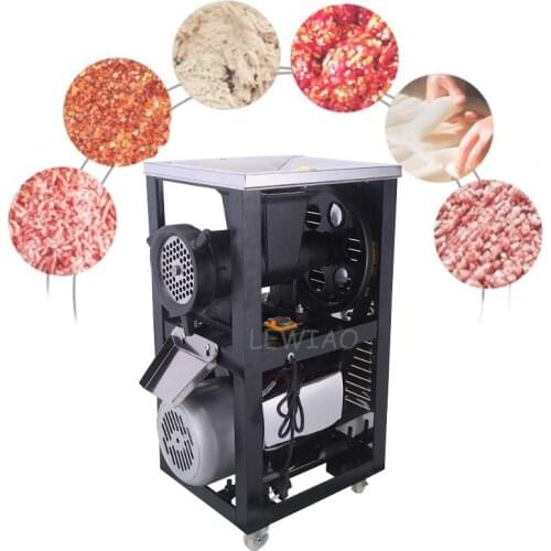 Electric Meat Grinder Fission Minced Chicken Shelf Broken Bones Machine Grind Pepper Enema 2.2 KW Motor Single Belt