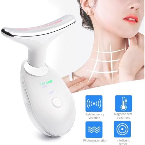 3 IN 1 LED Photon Therapy Neck Facial Lifting Massager Remove Double Chin Neck Device Anti-Wrinkle Neck Care Skin Lifting Tool