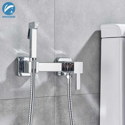 Chrome Bidet Shower Faucets Bathroom shower Tap Bidet Toilet Sprayer Bidet Toilet Washer Mixer Bathroom hand sprayer shower head