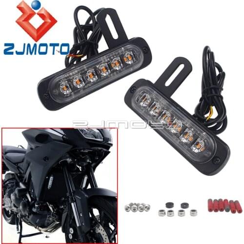 IP67 LED B6 Auxiliary Light Fork Radiator Saddle Bag License Plate Side Mount Decoration Light DRL Universal Brake Tail Light