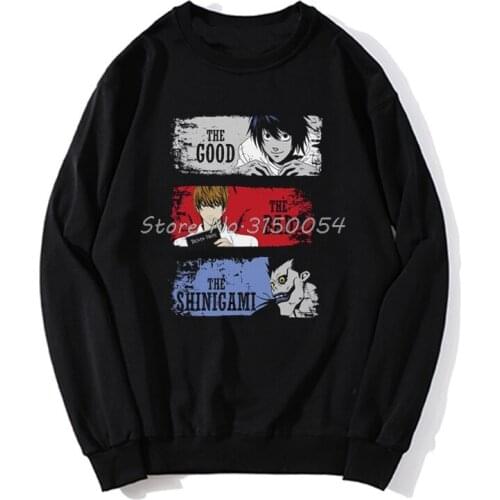 Cool The Good The Bad The Shinigami Light Yagami L Hoodie Spring Autumn Men Pullover Sweatshirts Harajuku Streetwear