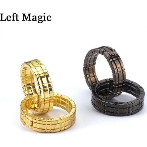 1set Himber Ring Gold Black color can choose Magic Tricks Ring Close Up Magic Props E3009