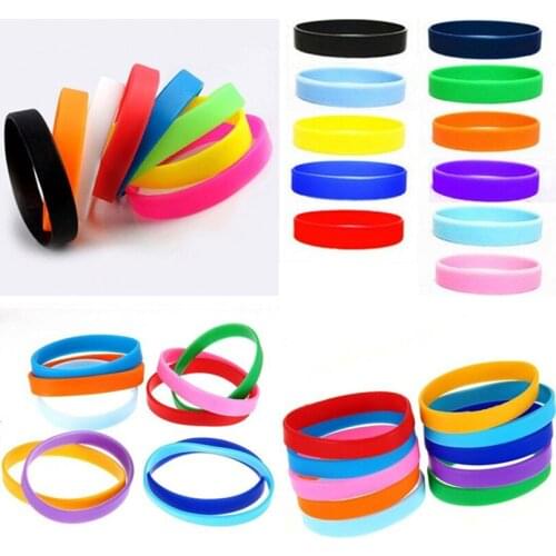 Colorful Fashion Silicone Bracelets Sport Bracelet Black White Silicone Wristband for Men Women Gifts Luminous Bracelets