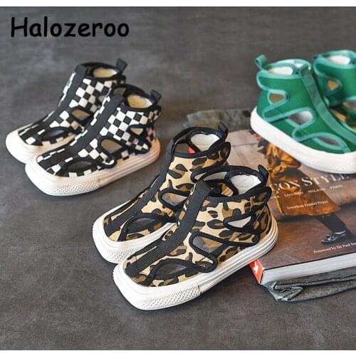 Summer Kids Sport Sneakers Baby Girls High Top Canvas Shoes Children Brand Casual Sneakers Boys Mesh Chunky Sneakers Trainers