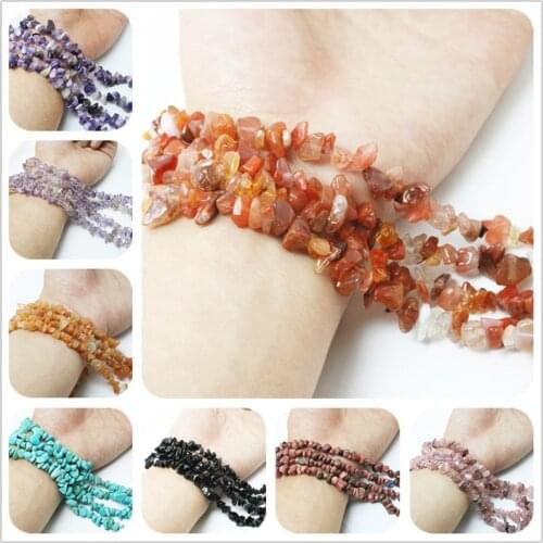 Top Sale 5-8MM 87CM Multiple Styles Natural Irregular Grain Loose Gravel Beads For DIY Bracelets & Necklaces Jewelry Making