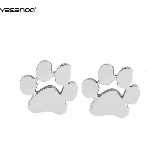 Fashion Cute Paw Print Earrings for Women Cat and Dog Paw Stud Earrings brincos