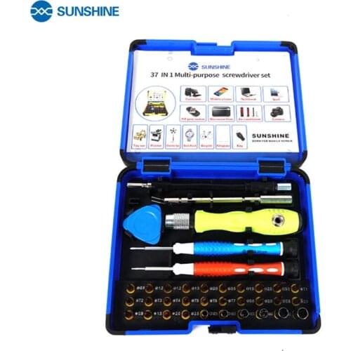 SUNSHINE 37 in 1 Screwdriver Bit Set Multi-Function Torx Hex Precision Mobile Phone Repair Hand Tools Screw Driver Bit Sets