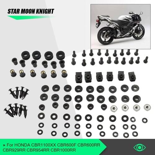 Fairing Bolt For HONDA CBR1100XX CBR600F CBR600RR CBR929RR CBR954RR CBR1000RR Fairing Bolt Screw Fastener Fixation Complete Kit