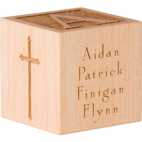 Personalized Baptism Gift wooden block,customize Gift for Godson Gift for Goddaughter Baby Dedication Gift Christening