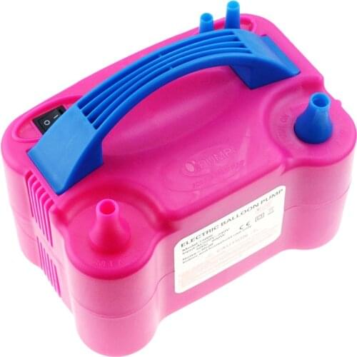 Double Hole Portable air compressor 220V 110V AC Inflatable Electric Balloon Pump Air Pump Electric Balloon Inflator Pump