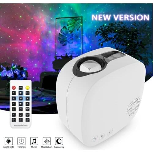 Starry Sky Projector Bluetooth Music Speaker LED Night Lights Projector Galaxy Nebula Ocean Star Projector Moon Night Lamp Decor