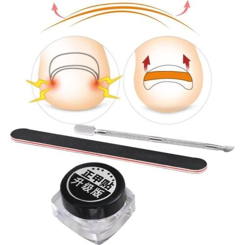 Professional Ingrown Toenail Corrector Stickers Pedicure Tool w/Pusher Nail File Foot Rasp Foot Care Tools