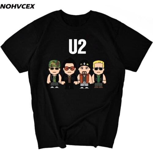 Rock Band U2 Fashion T-Shirt Short Sleeve Summer Casual O-Neck