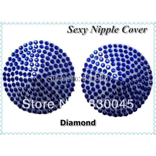 NC010 Sexy Diamond Round-shaped self-adhesive nipple cover / Diamond Reusable breast petals