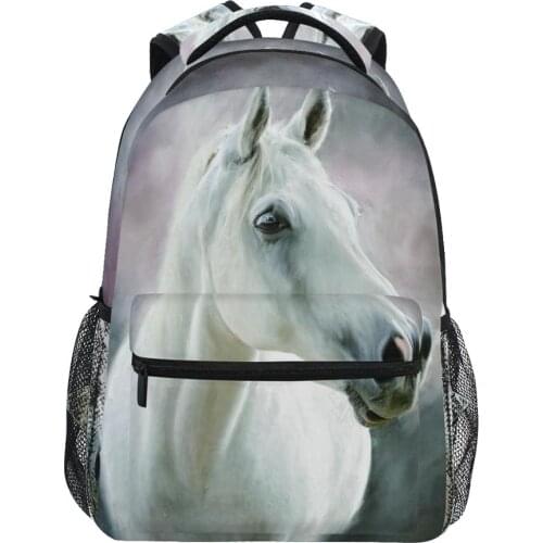 ALAZA School bags Wild Stallion in Dust Horse Animal Backpacks Book Travel College Shoulder kids Bag for Women Girls Men Boys