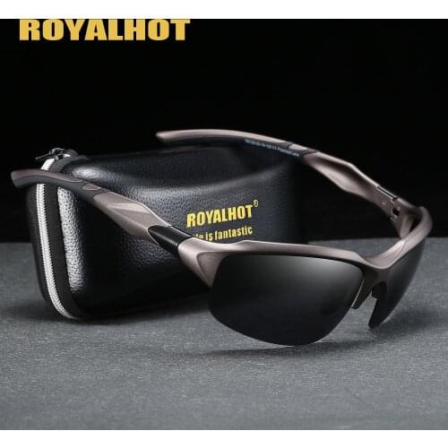 RoyalHot Men Women Polarized Fashion Half Frame Sports Sunglasses Vintage Sun Glasses Retro Eyewear Shades Oculos Male 900131