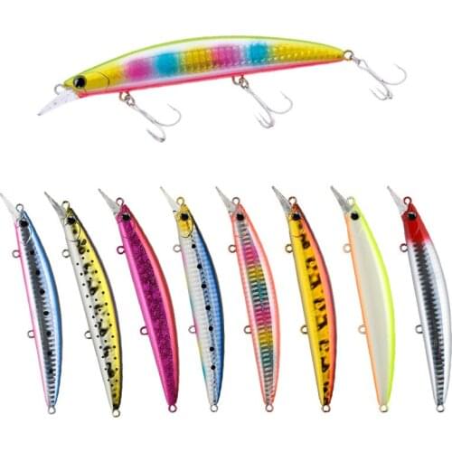 Ultra Long Casting 130S Saltwater Sinking Minnow Bayonet 130Mm 23G Tungaten Weight Fishing Lure Seabass Hard Bait Lure Accessory