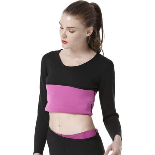 Womens Hot Thermo Shaper T Shirt, Neoprene Slimming Bodysuit, Workout Sweat Sauna Suit, Body Fat Burning, Weight Loss, No Zipper