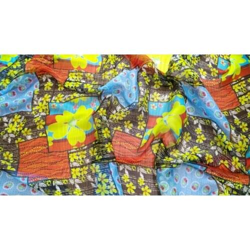 Tissu africain flower fabric telas por metro tissus baby fabrics silk fabric chiffon
