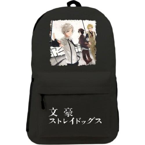Unisex Anime Cartoon Bungo Stray Dogs Nakajima Atsushi dazai osamu Rucksack School Student Backpacks
