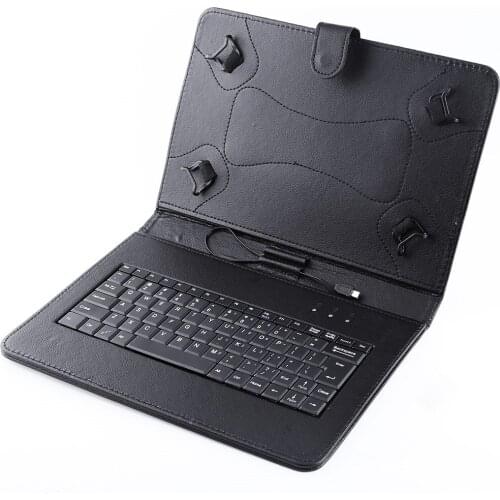 Universal Micro USB Keyboard Leather Stand Case Cover For 10 10.1 Inch Android Tablet PC For Samsung Lenovo Tablet Keyboard Case