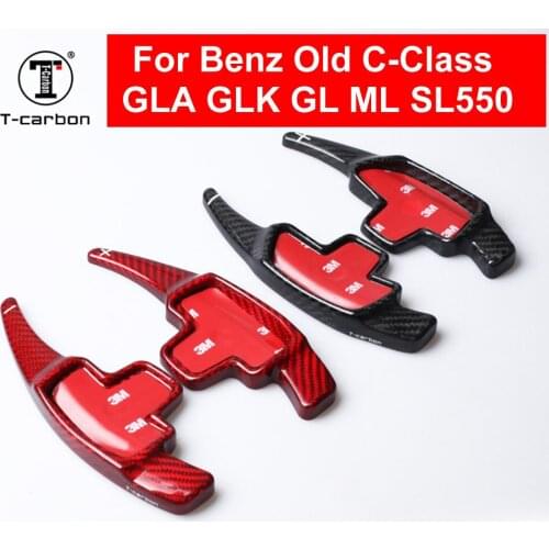 Car styling Real Carbon Fiber Steering Wheel Shift Paddles For Old Mercedes-Benz C-class CLA GLK E-class GL ML SL550 SLK