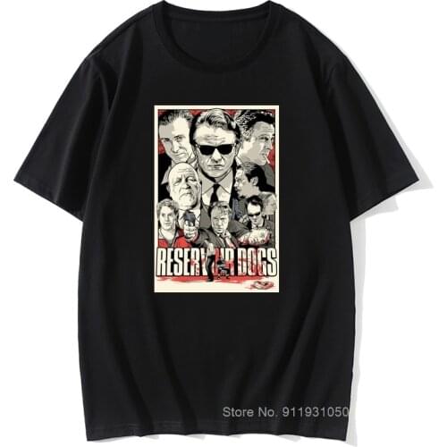 Vintage Street Guys Tops & Tees Swag 100% Cotton Camiseta Shirt Movie Reservoir Dogs T Shirt Unisex Round Neck XS-3XL T Shirt