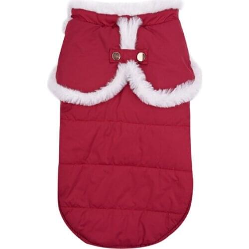 Dogs Waterproof Warm Fleece Autumn Winter Coat Cloak Design Jacket With Pocket Thick With Shawl Cape Parkas Newest