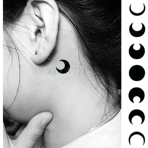 Waterproof Temporary Tattoo Sticker Cool Moon Fake Tatto Flash Tatoo Foot Arm hand Neck Body Art for Girl Men Women