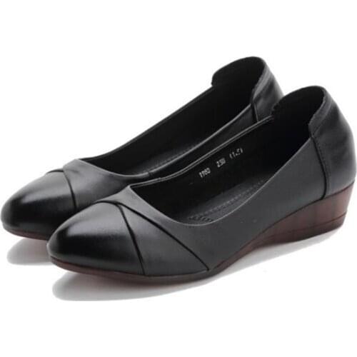 2021 New Spring Autumn Top Cowhide Fashion All-match Women Flat Shoes Soft Sole Comfortable Women Leather Shoes Casual Flats