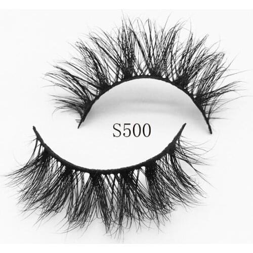 1 Pair Real Natural Mink Lashes Short Messy Wispy Lashes Hamdmade 3d Mink Eyelashes Makeup Thick False Eyelashes