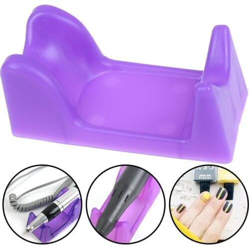 1PCS Purple Plastic Electric Nail Craft Drill File Bit Manicure Machine Pen Holder Stand For Nails Art Hot Sale