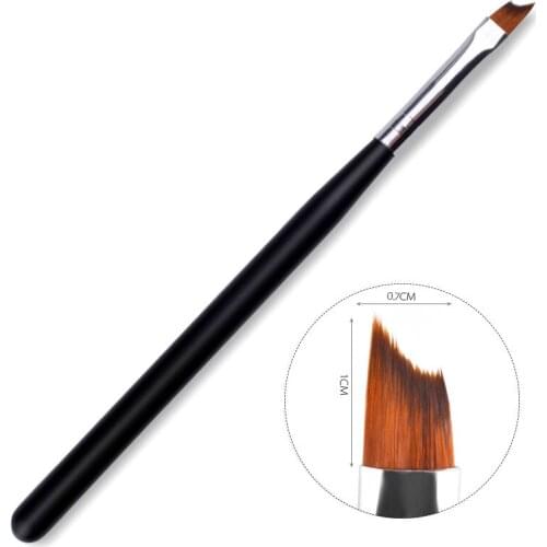 1 Pcs Professional Oblique Head Nail Brush French Tips Brushes UV Gel Painting Drawing Pen Manicure Nail Art DIY Design Tools