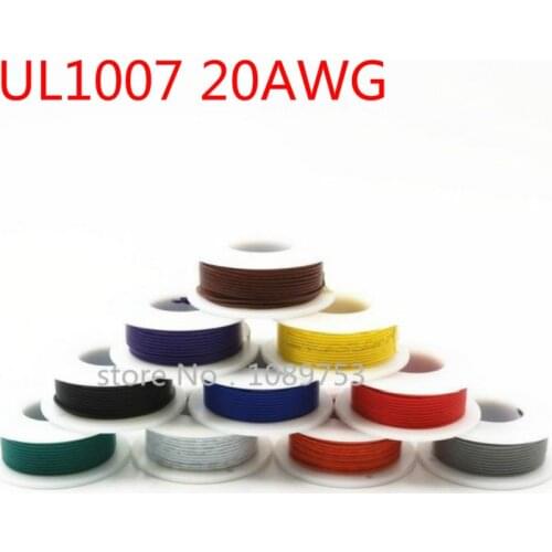 10 Meters UL1007 Electronic Wire 20awg 1.8mm PVC Electronic Wire Electronic Cable UL Certification #20