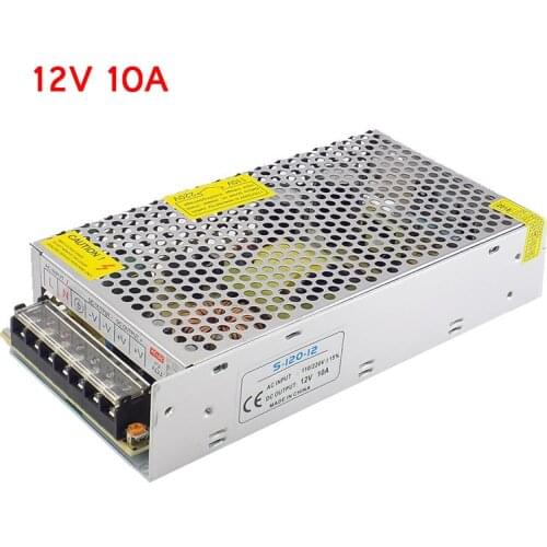 Lighting Transformer AC100V-265V to DC 12V 10A CCTV Camera Power Supply Adapter Converter LED Strip Switch Driver Charger