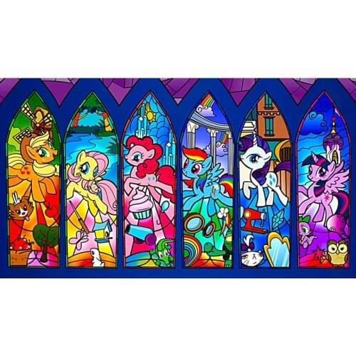 5D DIY Diamond painting "Cartoon pony" Diamond Painting Full Round Diamond Mosaic picture of rhinestones Diamond embroidery FG13