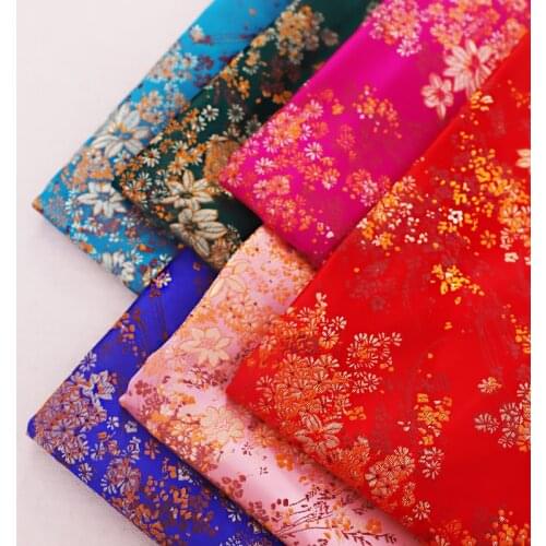 Chinese style satin jacquard brocade pattern designer DIY garment fabrics for sewing cheongsam and kimono material