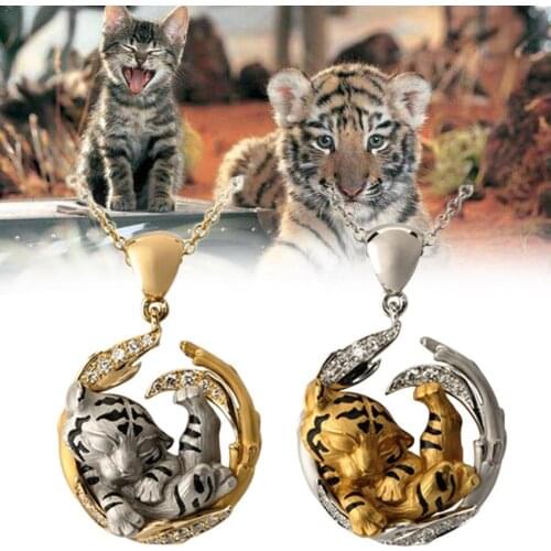 Berbeny 2020 New Animal Tiger Pendant Necklaces For Women Necklace Natural Charm Gifts Dream Jewelry Animal Unique Christma P6H3