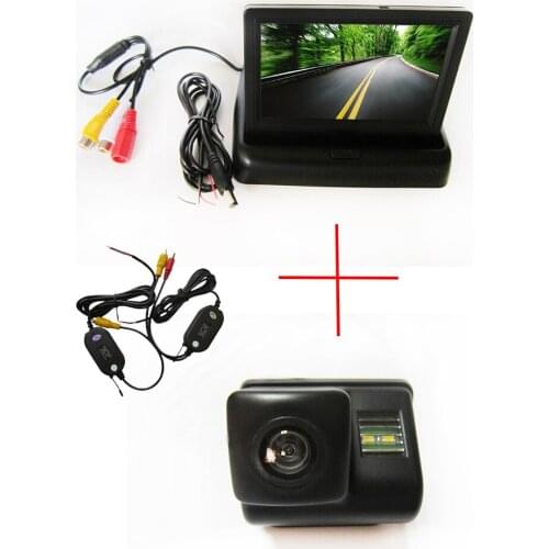 Wireless Color Car Rear View Camera for Mazda 6 Mazda 3 CX-7 CX-9,with 4.3 Inch foldable LCD TFT Monitor